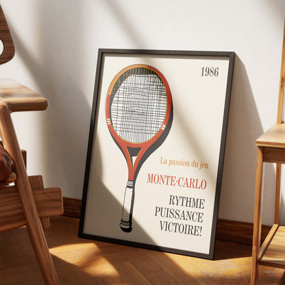 Monte Carlo Tennis Racquet Poster
