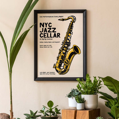 NYC Jazz Cellar Poster