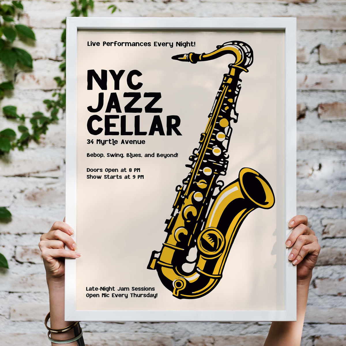 NYC Jazz Cellar Poster