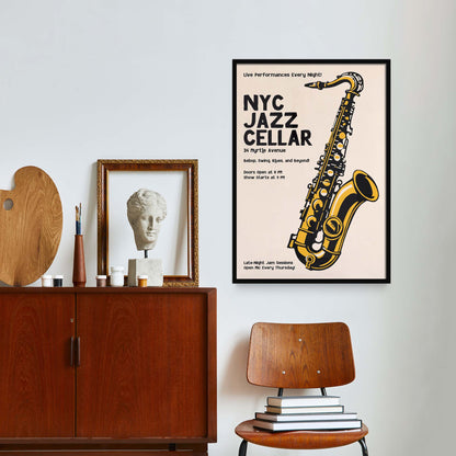 NYC Jazz Cellar Poster