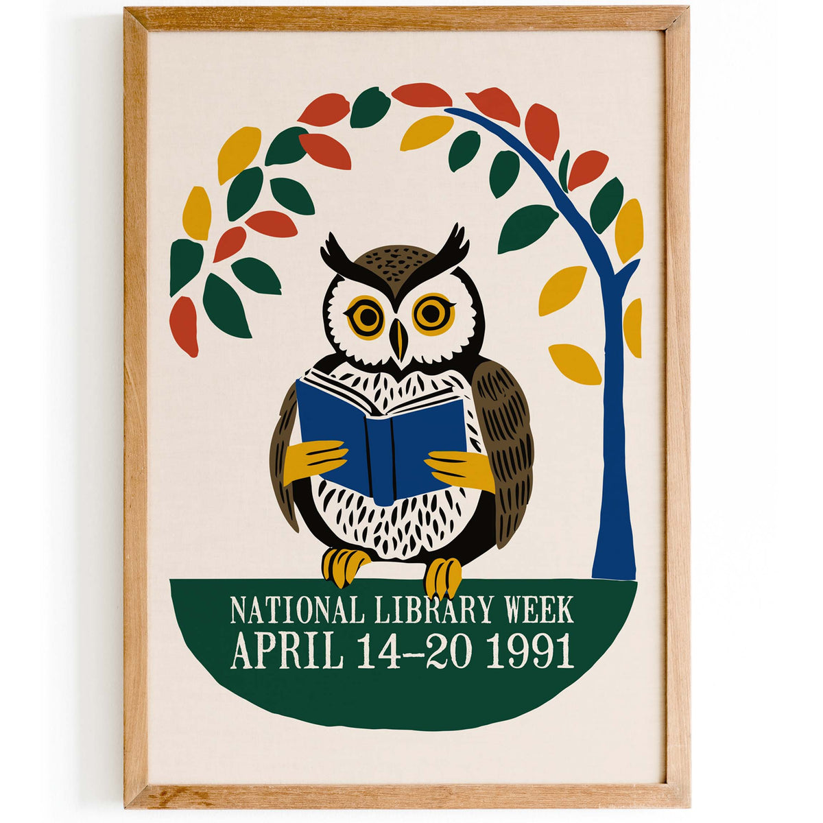 National Library Owl Poster