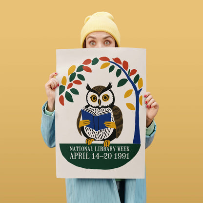 National Library Owl Poster