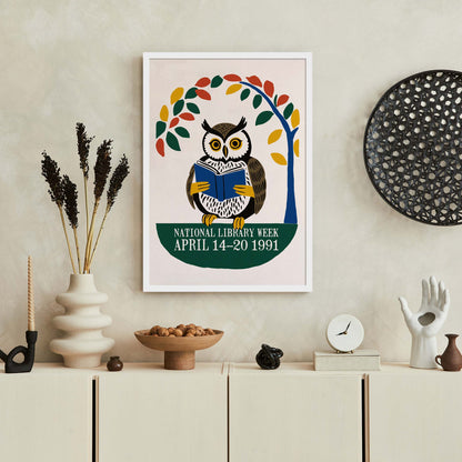 National Library Owl Poster