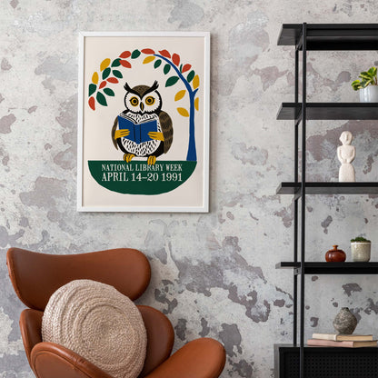National Library Owl Poster