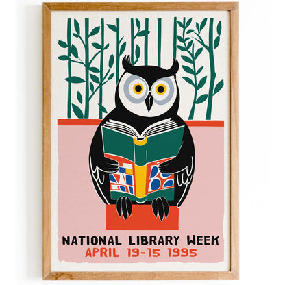 National Library Week Owl Poster