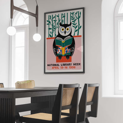 National Library Week Owl Poster