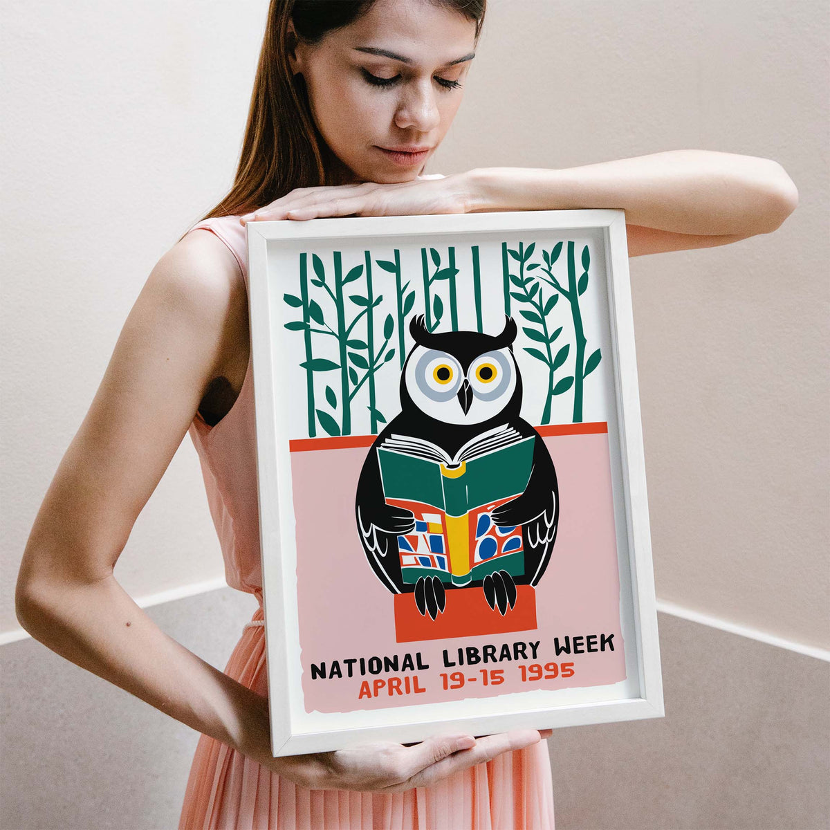 National Library Week Owl Poster