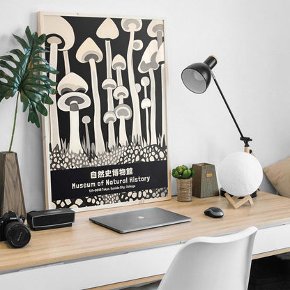 Natural History Mushroom Poster
