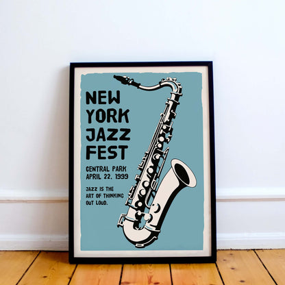 New York Jazz Fest Saxophone Poster