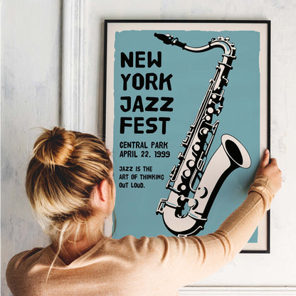 New York Jazz Fest Saxophone Poster