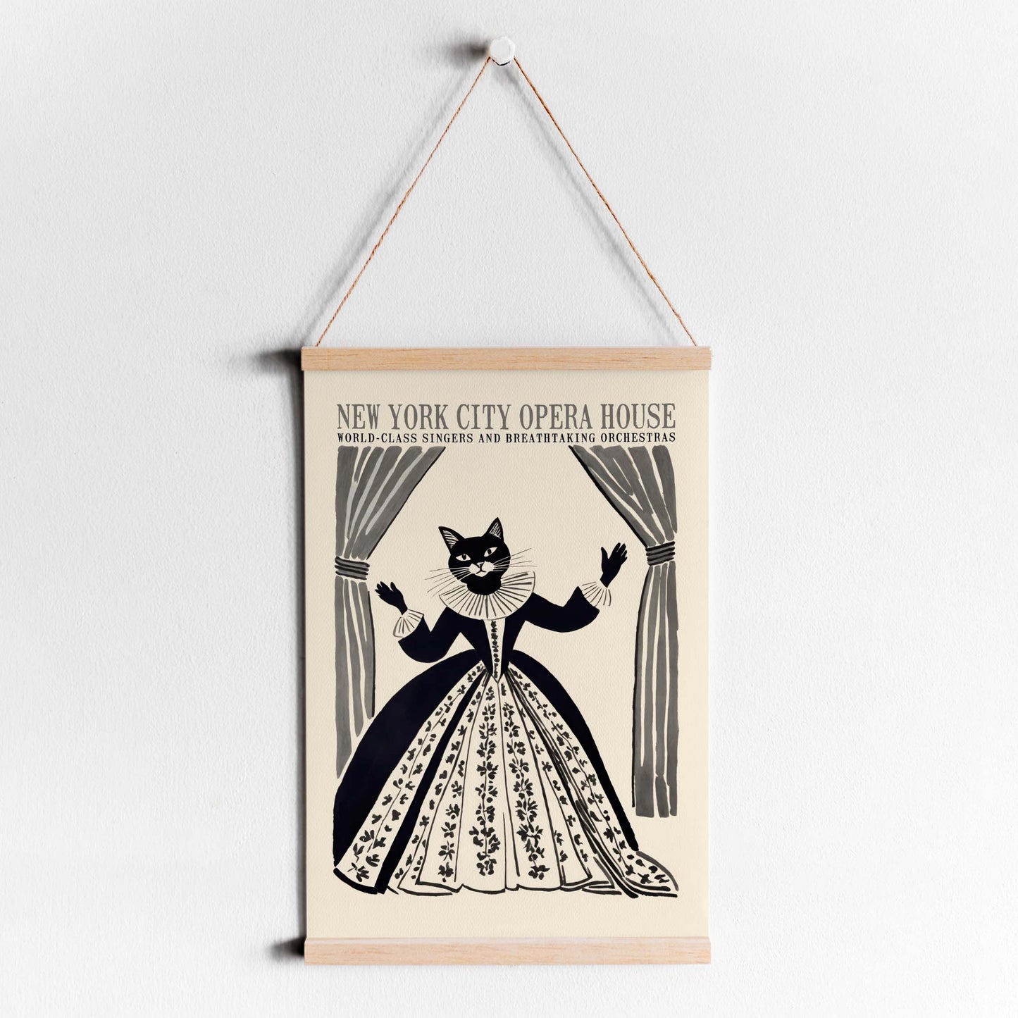 Opera Cat Wall Art Poster