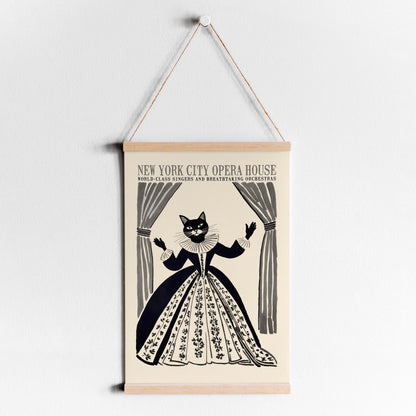 Opera Cat Wall Art Poster