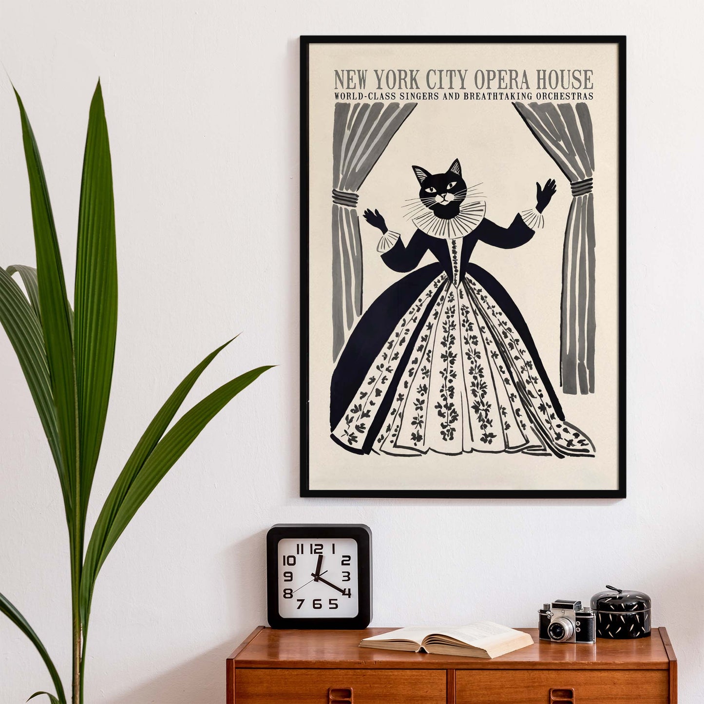 Opera Cat Wall Art Poster