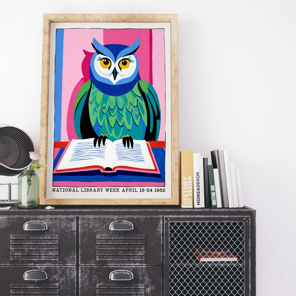 Owl Library Week Reading Wall Art