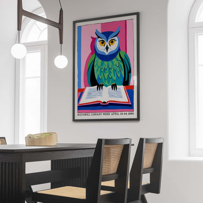 Owl Library Week Reading Wall Art