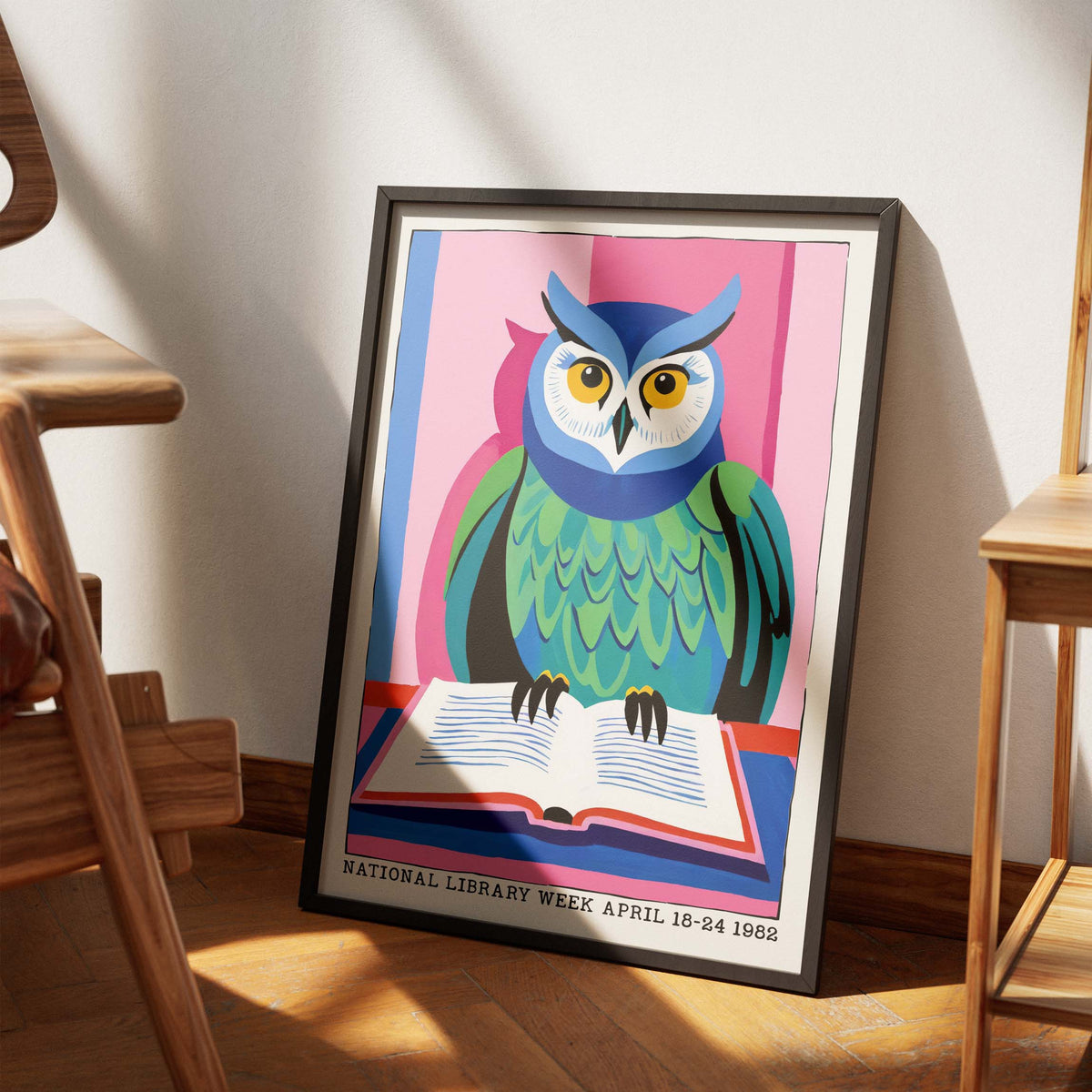 Owl Library Week Reading Wall Art