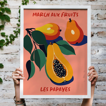 Papaya Fruit Poster