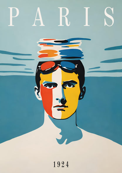 Paris Swimming Art Print