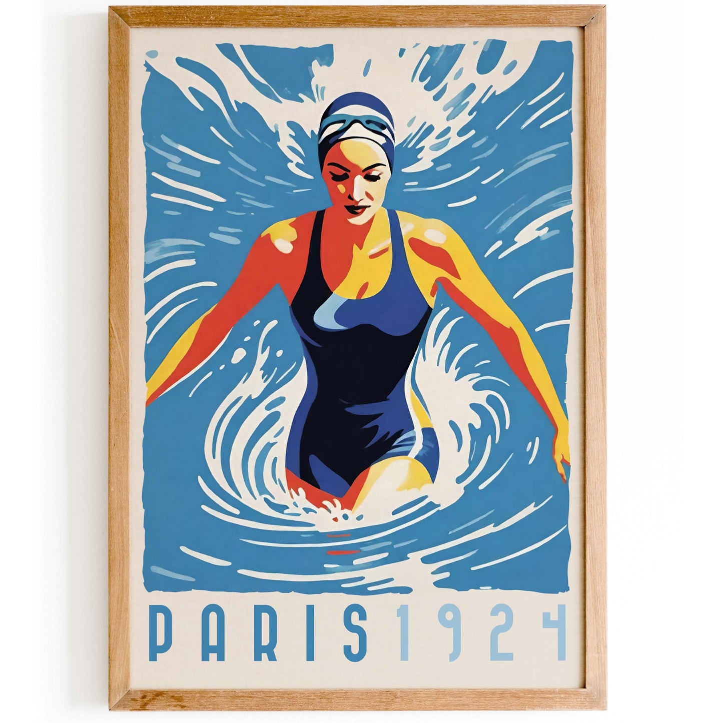 Paris Swimming Poster
