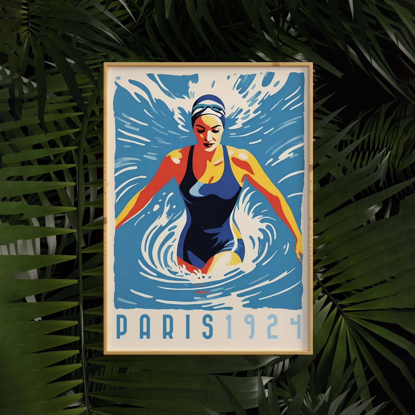 Paris Swimming Poster