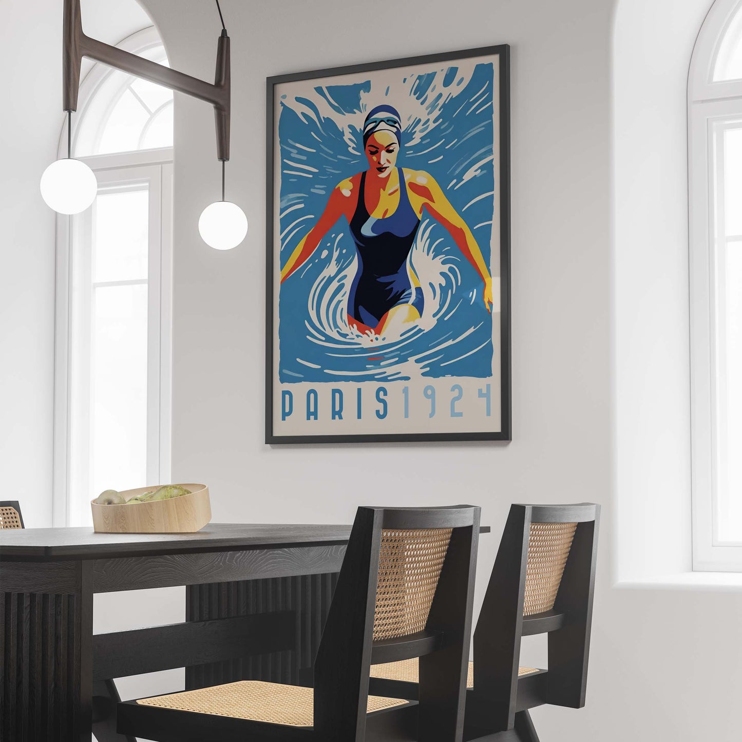 Paris Swimming Poster