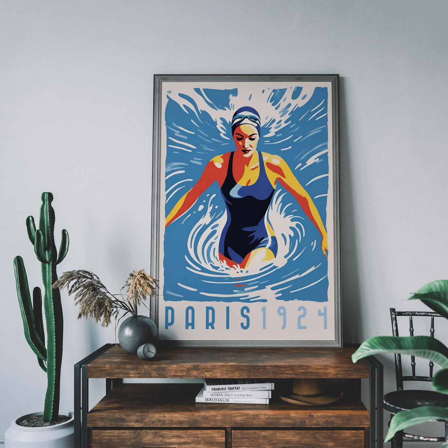 Paris Swimming Poster