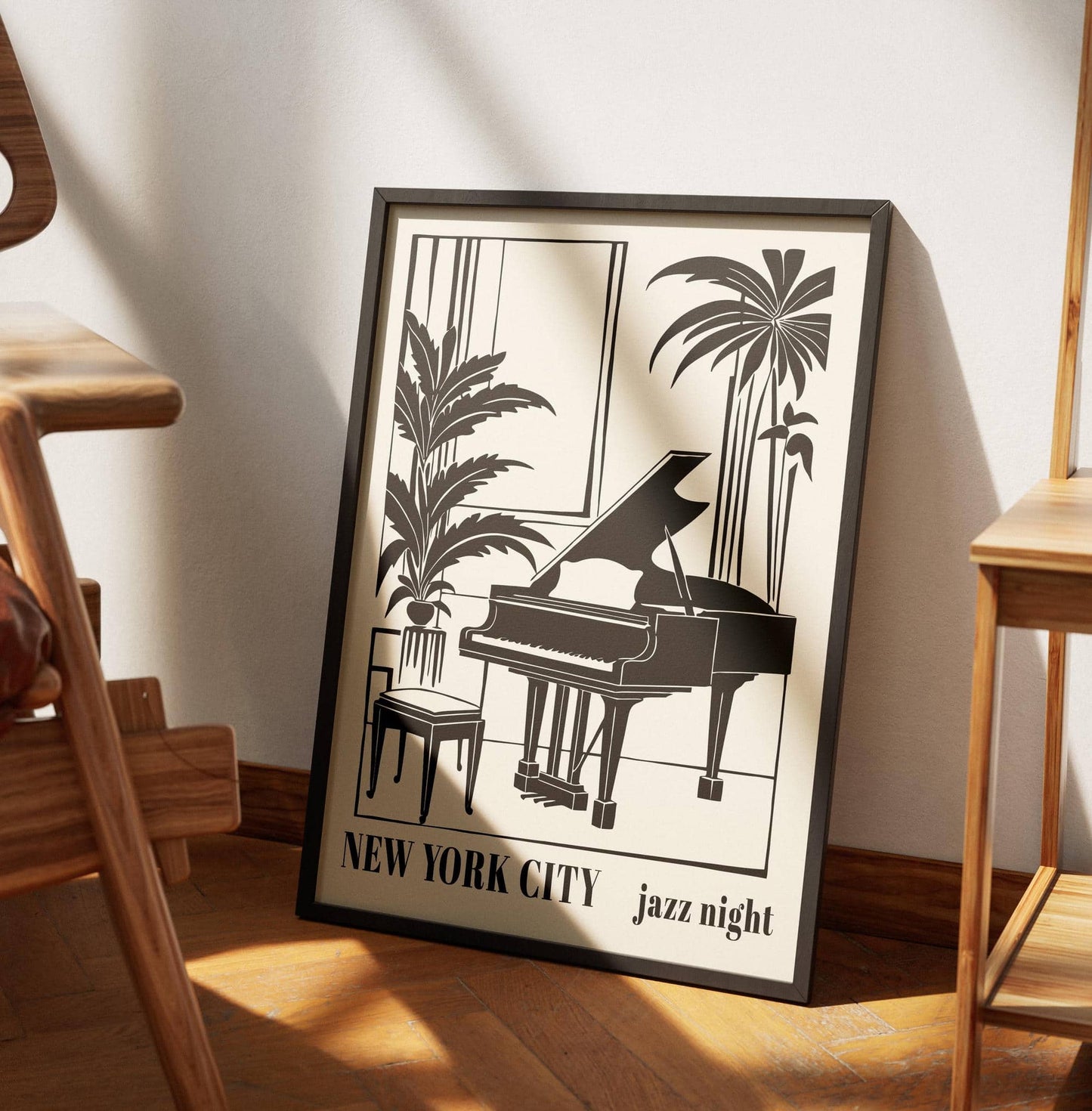 New York City Jazz Night Music Poster