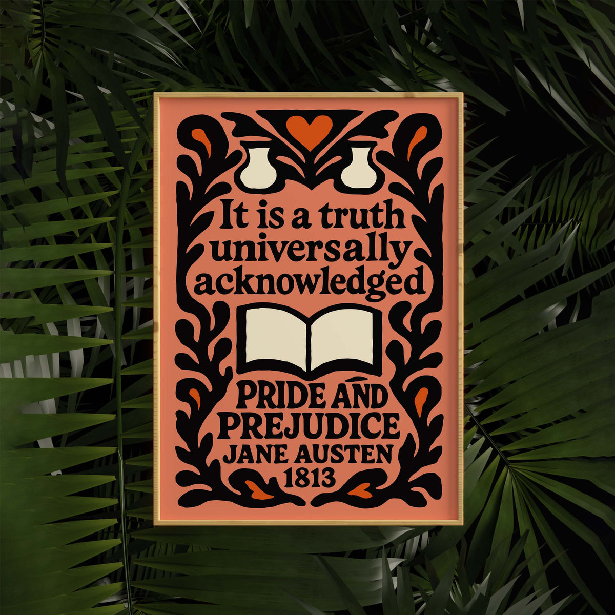 Pride Prejudice Jane Austen Literary Wall Art