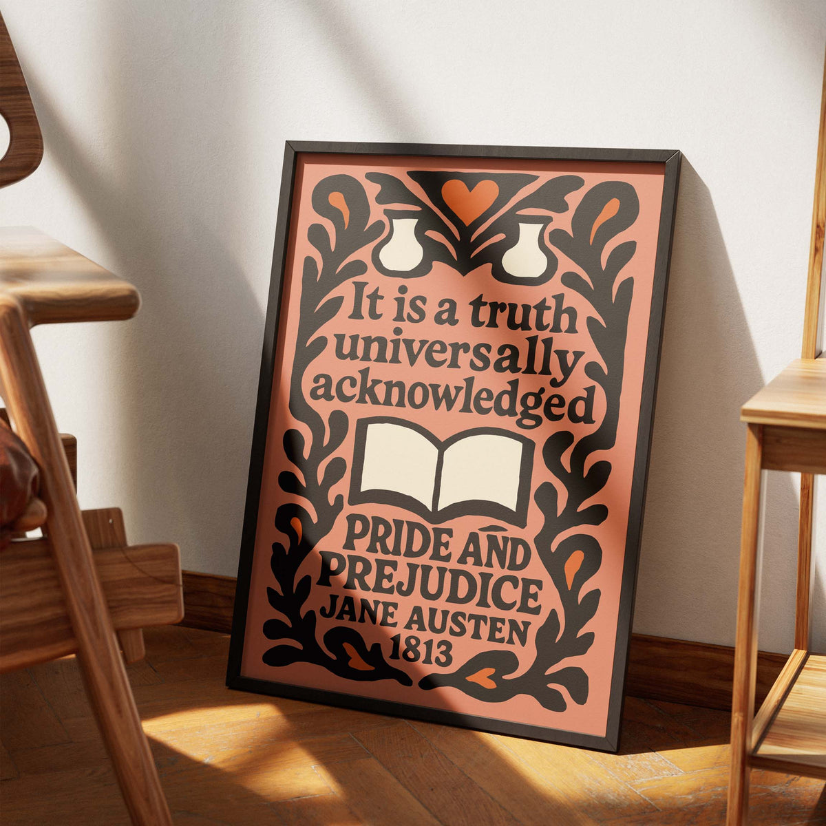 Pride Prejudice Jane Austen Literary Wall Art