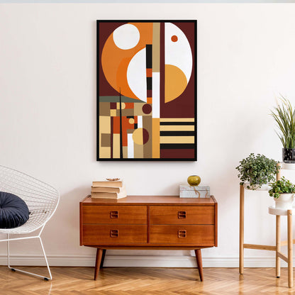 Retro Geometric Abstract Boho Wall Art