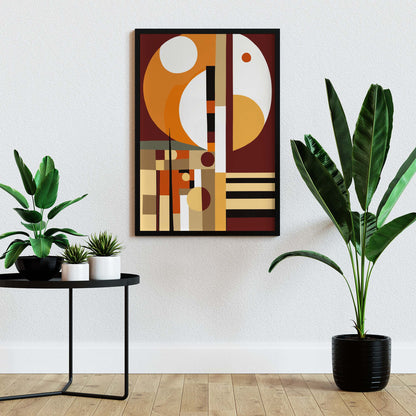 Retro Geometric Abstract Boho Wall Art