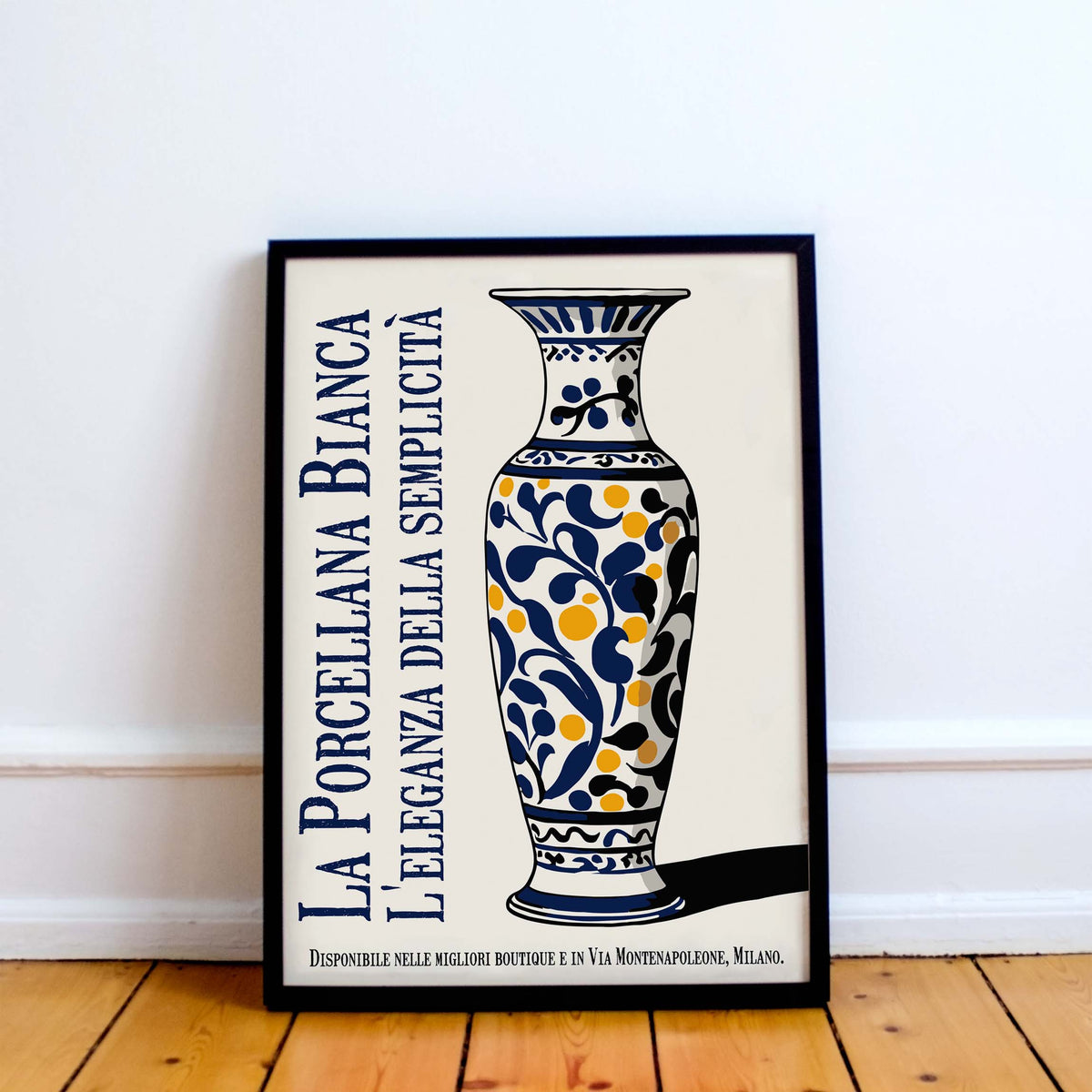 Retro Italian Porcelain Vase Poster