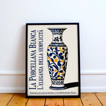 Retro Italian Porcelain Vase Poster