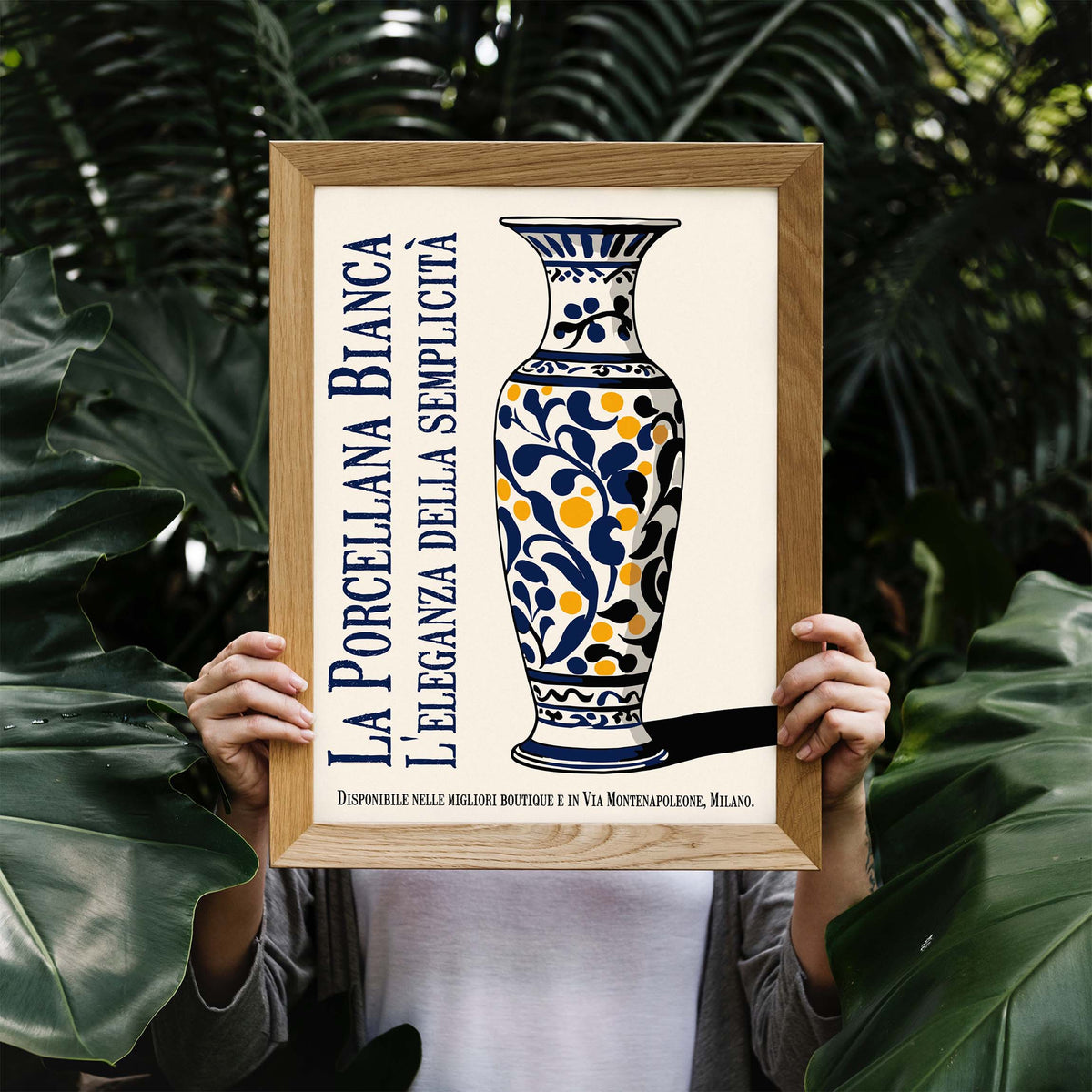 Retro Italian Porcelain Vase Poster