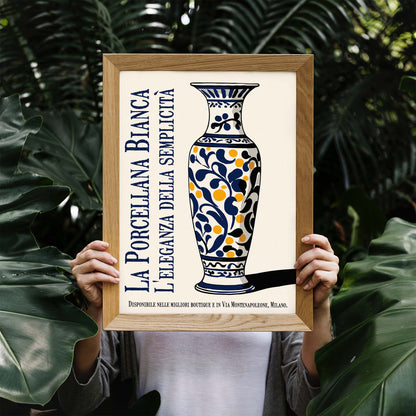 Retro Italian Porcelain Vase Poster