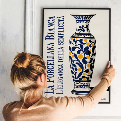 Retro Italian Porcelain Vase Poster