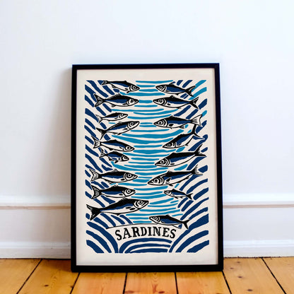 Sardines Ocean Fish Print