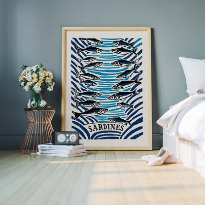 Sardines Ocean Fish Print