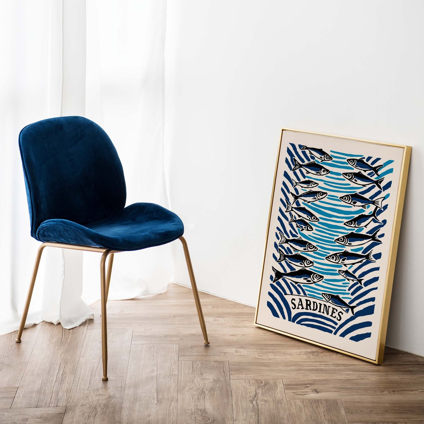 Sardines Ocean Fish Print