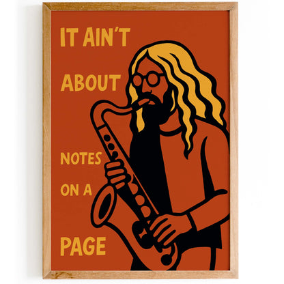 Saxophone Music Wall Print
