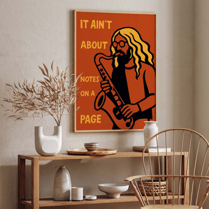 Saxophone Music Wall Print