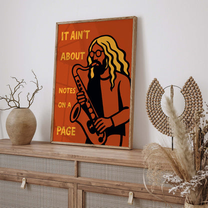 Saxophone Music Wall Print