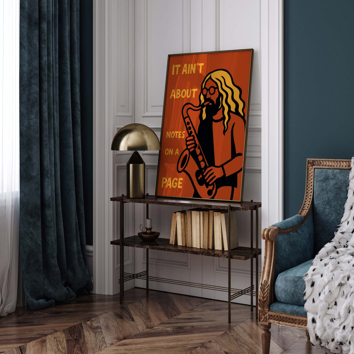 Saxophone Music Wall Print