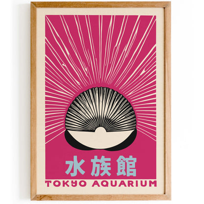 Tokyo Aquarium Pink Shell Japan Poster