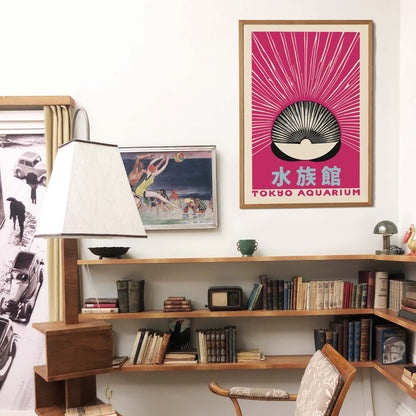 Tokyo Aquarium Pink Shell Japan Poster