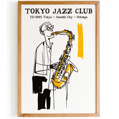 Tokyo Jazz Club Saxophone Poster