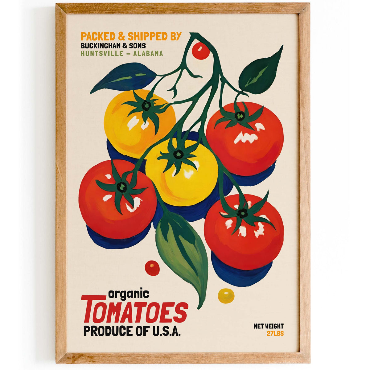 Vintage Tomato Botanical Poster Print