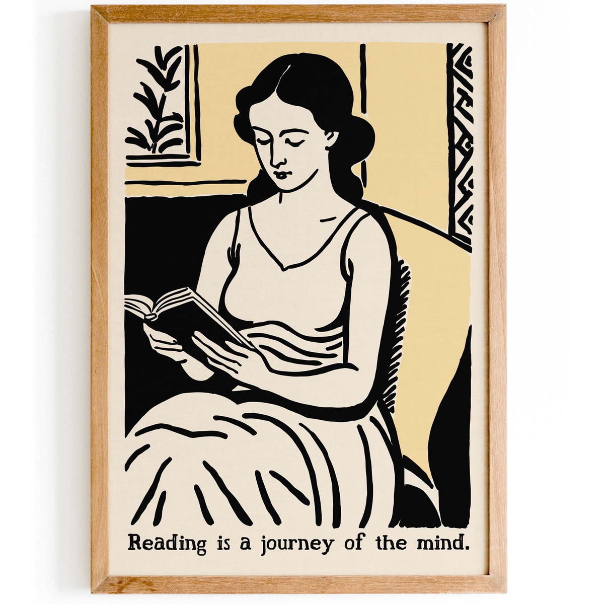Woman Reading Book Lover Poster Print