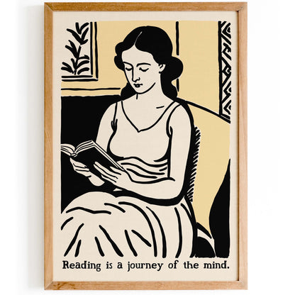 Woman Reading Book Lover Poster Print