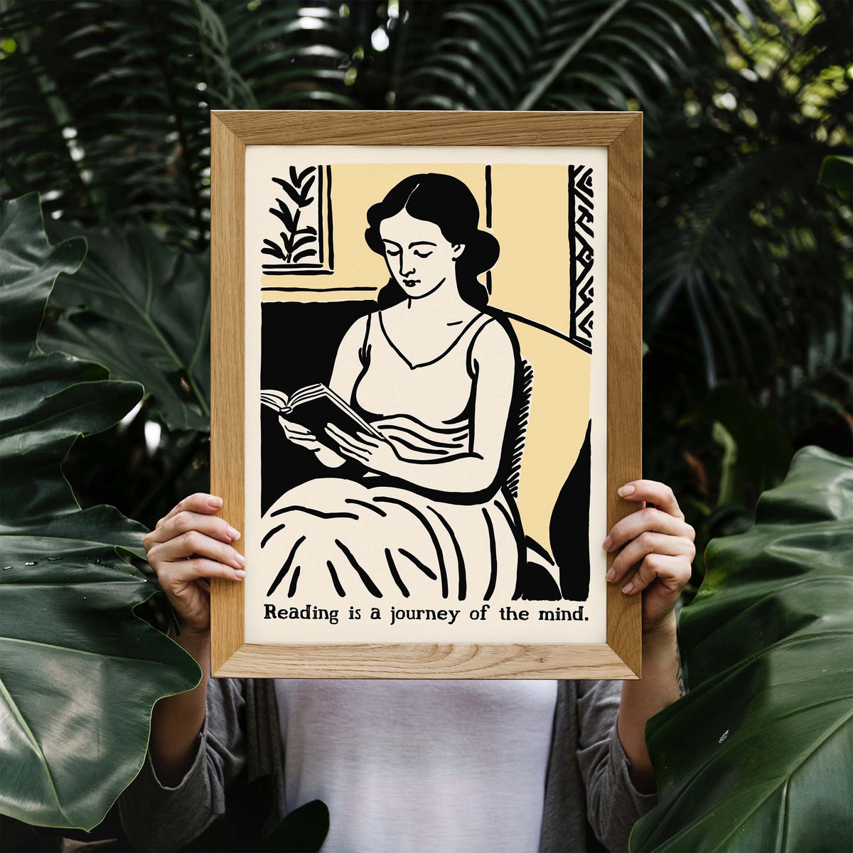 Woman Reading Book Lover Poster Print